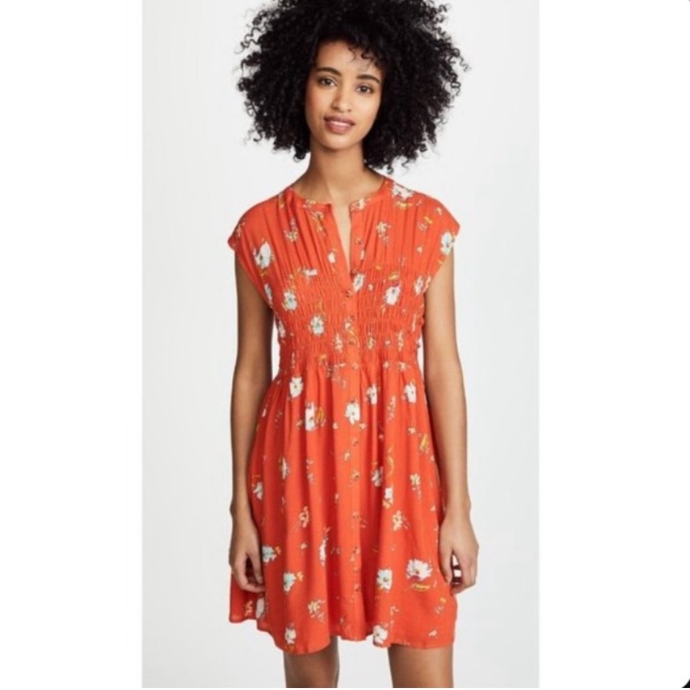 Free People Greatest Day Smocked Floral Dress